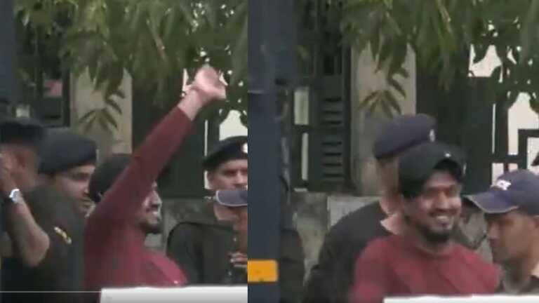 उम्रकैद की सजा मिलने के बाद हंसते हुए कोर्ट से निकला सौरभ, हाथ उठाकर देखा लोगों को