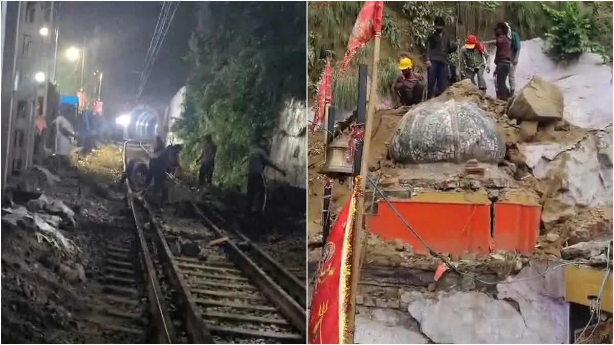 भारी बारिश का कहर: हरिद्वार में काली मंदिर पर गिरा मलबा, श्रीनगर में अलकनंदा का जलस्तर खतरे से नीचे लेकिन अलर्ट जारी