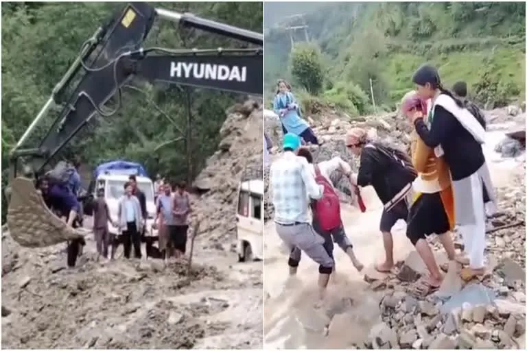26 साल बाद भी सीमांत गांवों की पीड़ा बरकरार: चमोली में बच्चे जान जोखिम में डालकर पार कर रहे गदेरा, पोकलैंड की बकेट बनी सहारा