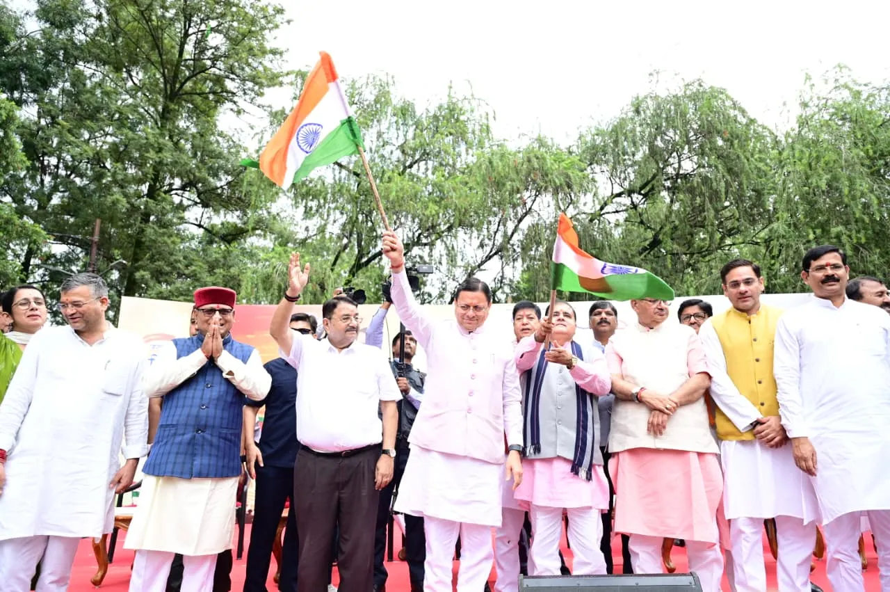 हर घर तिरंगा यात्रा में सीएम धामी का आह्वान, स्वतंत्रता दिवस पर हर घर फहराएं तिरंगा