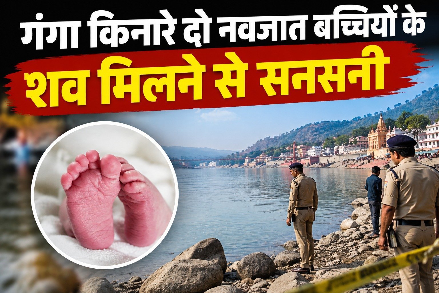 गंगा किनारे दो नवजात बच्चियों के शव मिलने से सनसनी