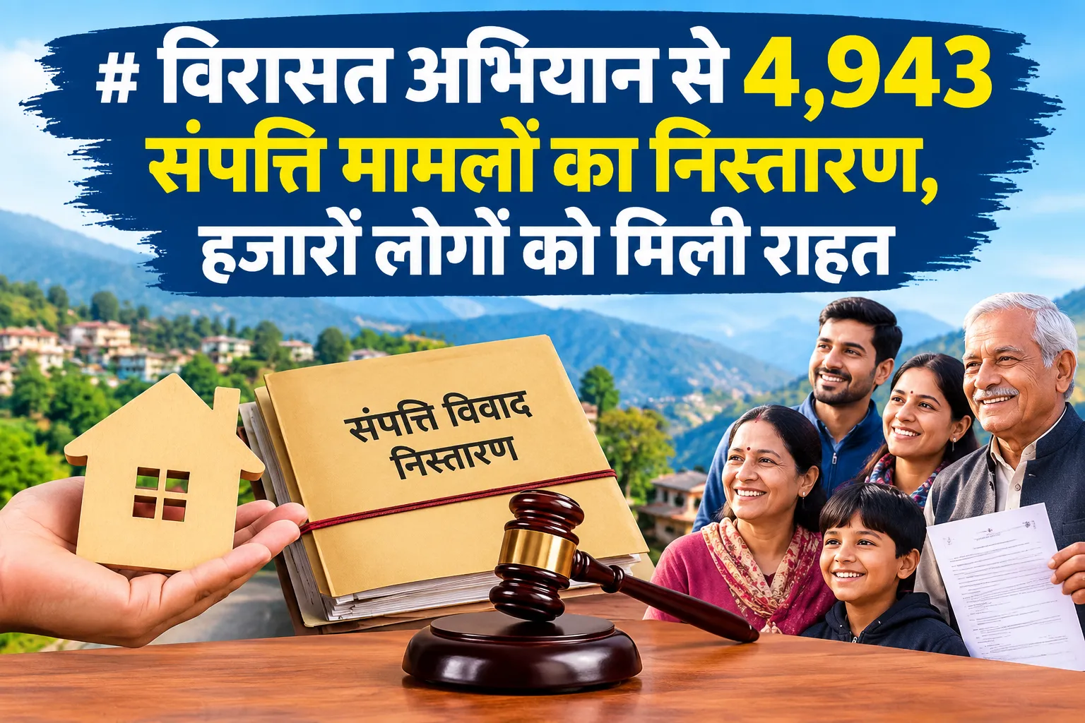 विरासत अभियान से 4,943 संपत्ति मामलों का निस्तारण, हजारों लोगों को मिली राहत